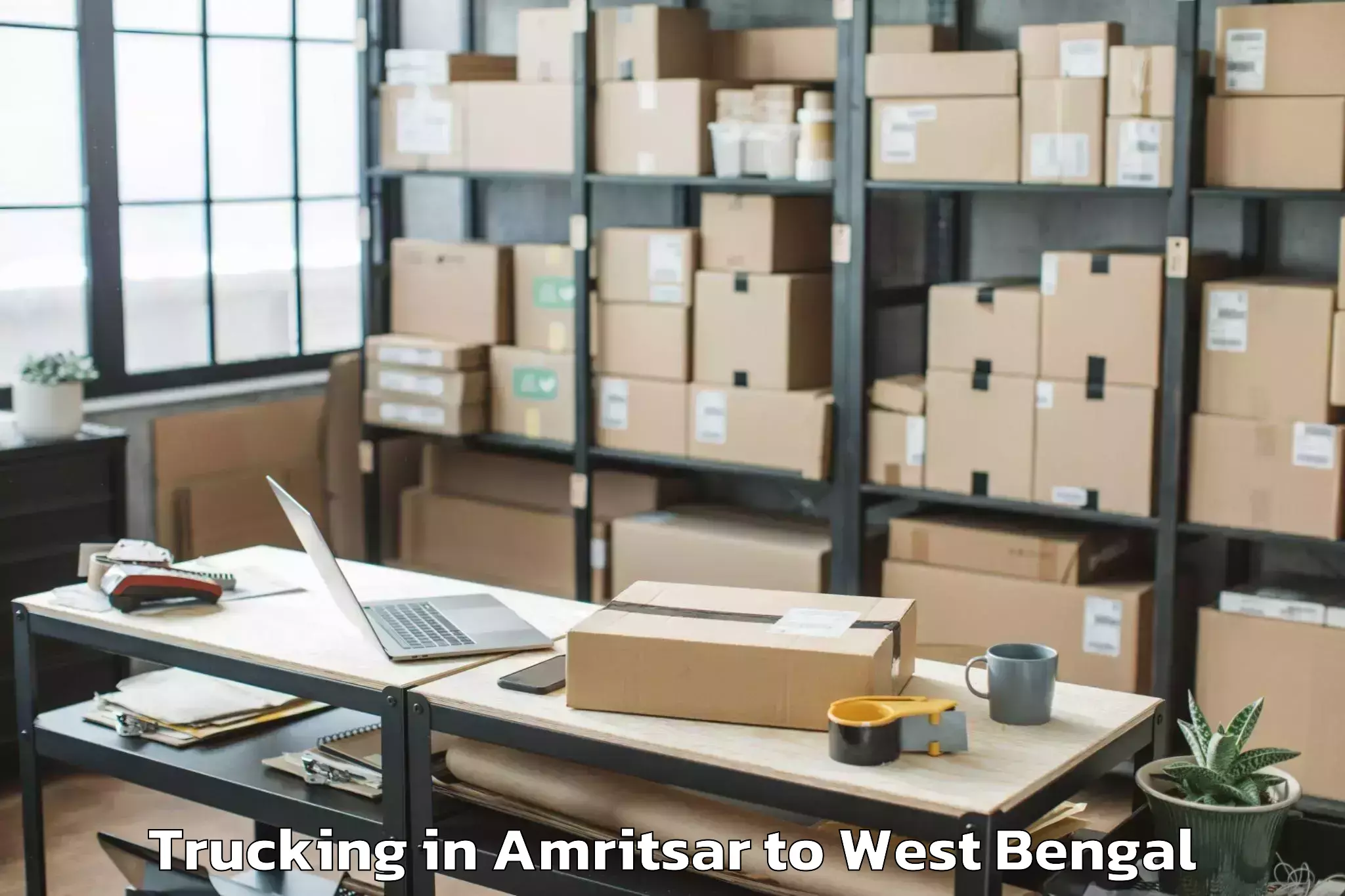 Book Amritsar to Bamangola Trucking Online